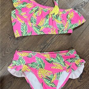 Betsy Johnson Pink and Green Kids Bikini